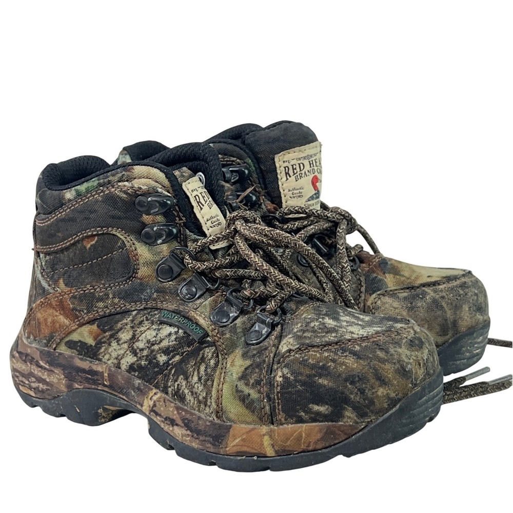 Red Head Kids‎ Brown Green Camo Waterproof Boots Little Boy 2 Outdoor Hunting